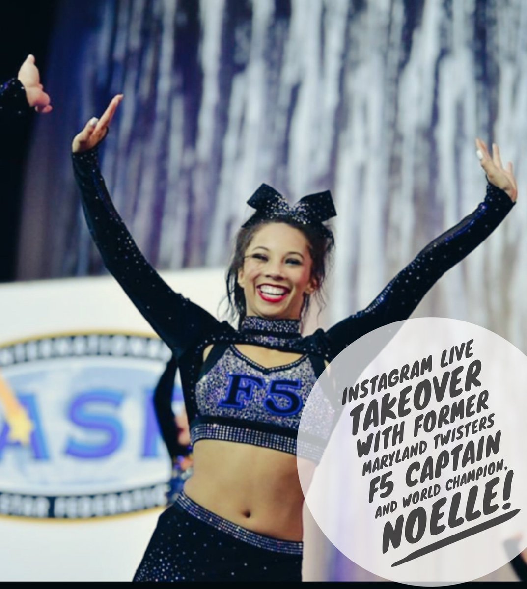 ClarksburgCheer's tweet photo. Check out our Instagram Live TODAY at 4:00pm as the lovely @noellebarretto will be going over flyer drills &amp; Flexibility! https://t.co/Ca9Wt7T78X