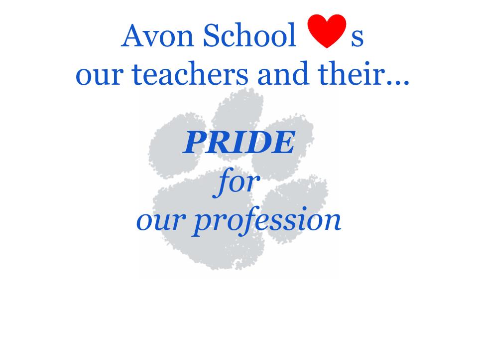 AvonTigers's tweet photo. Whether it is learning a new technology, implementing a new practice, or collaborating with another colleague, it is evident the pride that our #AvonPS1 teachers have for our profession. #ThankATeacher #TeacherAppreciationDay2020 https://t.co/BI1QXJmo8p