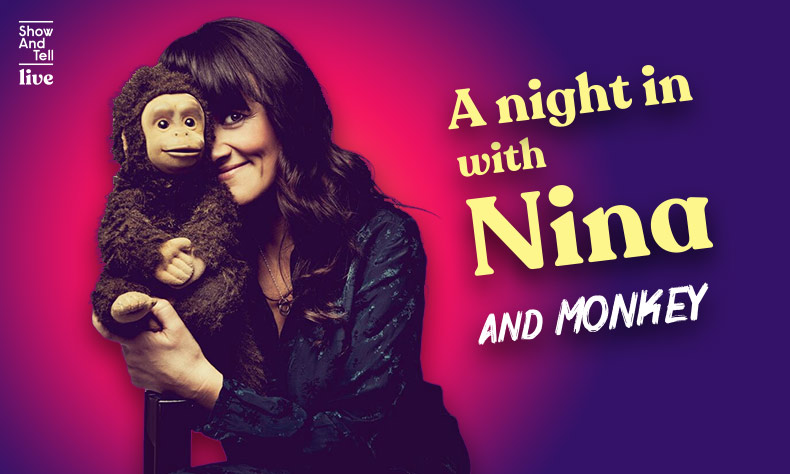 Get set for A Night In with Nina and Monkey! 

Join <a href="/ninaconti/">Nina Conti🪼</a> and <a href="/monkeyconti/">Monkey</a> this Sunday night for a unique, live, interactive, online event. 

Tickets are on a pay-what-you-want basis. £1 from every ticket goes to charity, <a href="/spireslondon/">Spires London</a> 💜🐵💜🐵

showandtelluk.com/event/a-night-…