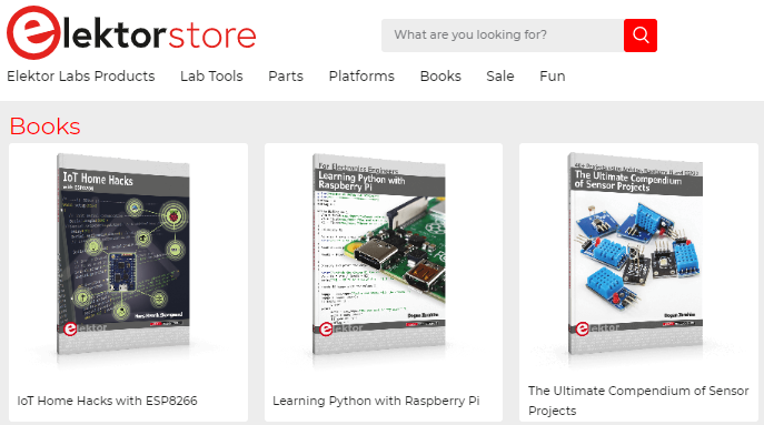 Elektor's tweet photo. Learn about electrical engineering and DIY electronics in the comfort of your home! Elektor has a great selection of books: #RPi projects, #Arduino projects, #Python, #SDR, #KiCad, #EPS32 projects, #Android app dev, #DIYaudio, #IoT Home Hacks, and more. https://t.co/bCq4jUFm4D https://t.co/H3Zxn6BU3p