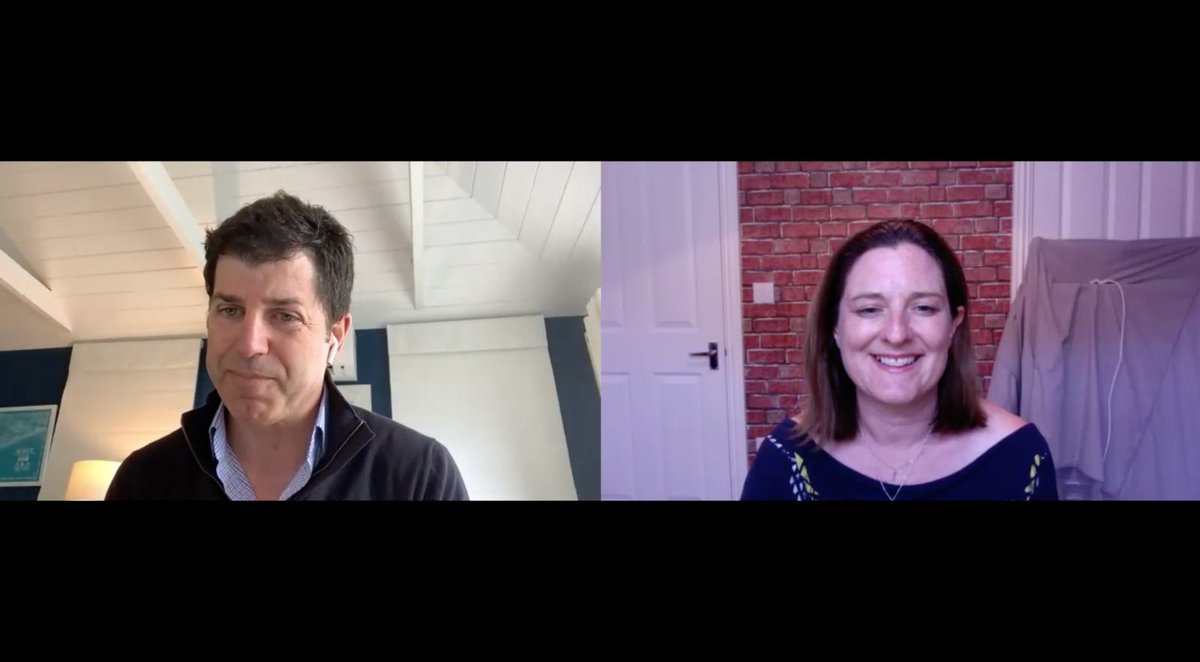 DariusMcDermott's tweet photo. Sam recording a @FundCalibre podcast interview with @Schroders US Mid Cap manager Bob Kaynor this afternoon. He definitely has the best ceiling so far..... #forgetbookcases #lockdownobsessions https://t.co/AgwmrcixDL