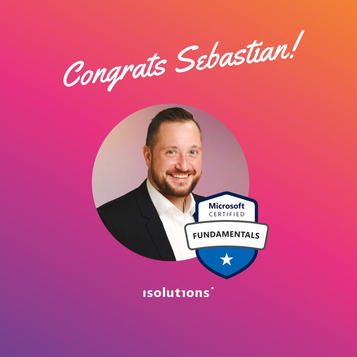 isolutions_bcn's tweet photo. Congratulations to Sebastian who just got certified on #Office365 by @microsoft! 🎉
#workinbarcelona #techjobs #barcelona https://t.co/yJBkQboYdq