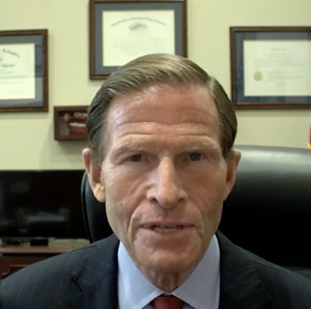 Screenshot of Senator Richard Blumenthal.