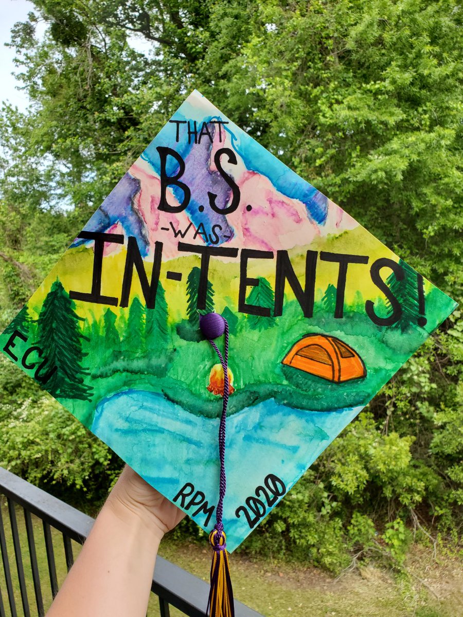 piratealumni's tweet image. Congratulations to our Spring 2020 Grad Cap winner, Ingrid Littlehales '20! As a Recreation and Park Management major, Ingrid can't wait to spend her career outdoors and submitted a fun pun for her grad cap! 🎉🎓 #ECU20 #ECUGradCap