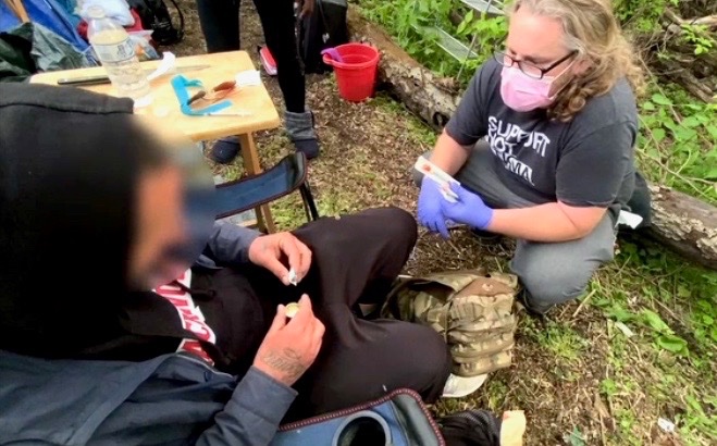 trishnphilly's tweet photo. The state may try to keep his license, but this man breathes compassion and you can’t take that from him. Happy #NursesWeek2020 to @billkinkle; daily serving our most vulnerable during this crisis. He represents the best medicine has to offer #nolicensenoproblem #NursesDay #Hero https://t.co/EURKWhx71K
