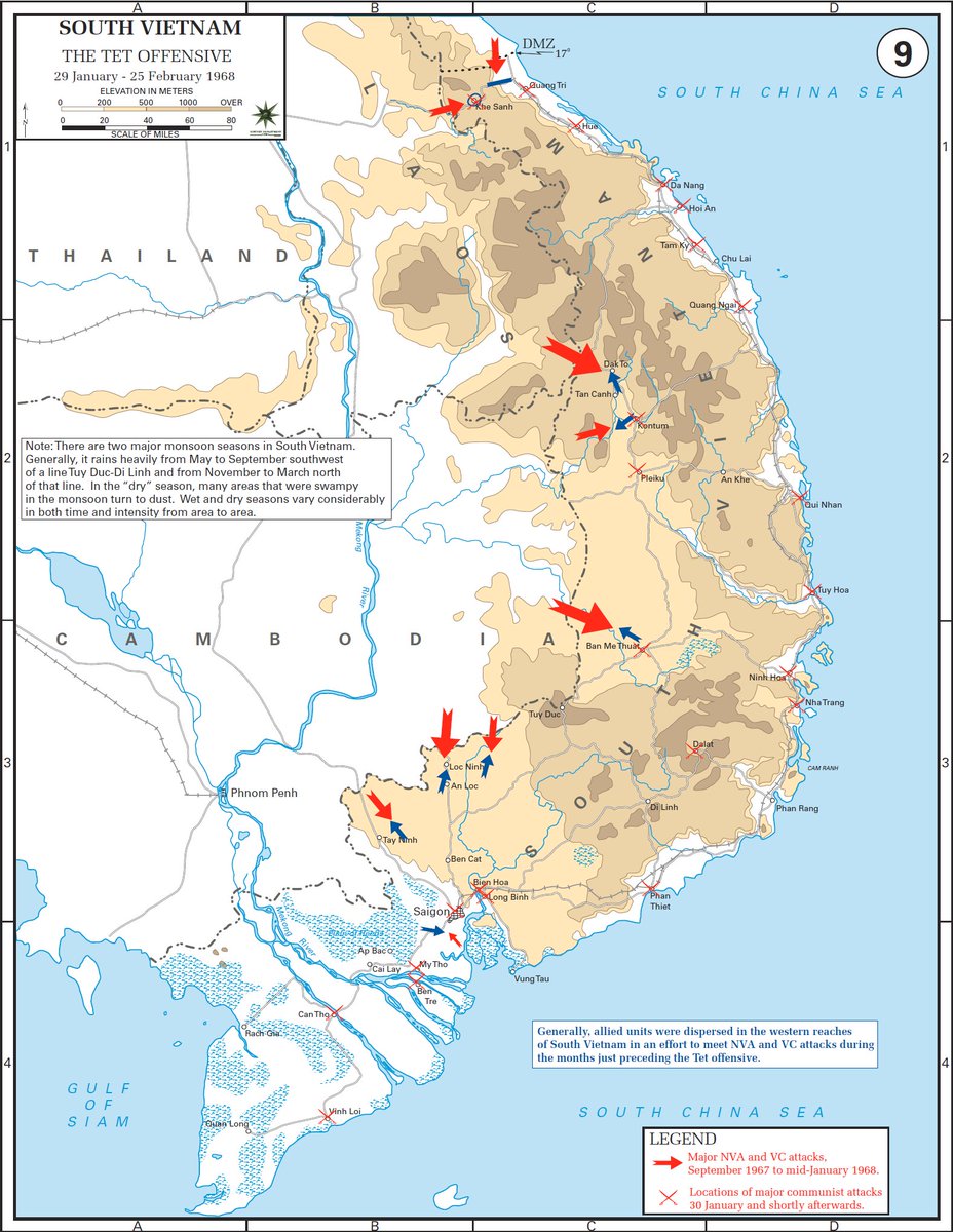 3/18: 1 area of reading interest for us is the surprise Tet Offensive in Jan '68 during the Vietnam War. This corps pushed out  @PantherBrigade of the  @82ndABNDiv (the strategic reserve at the time) to respond to the ferocious attacks by the N. in the Huế area of I Corps ' sector