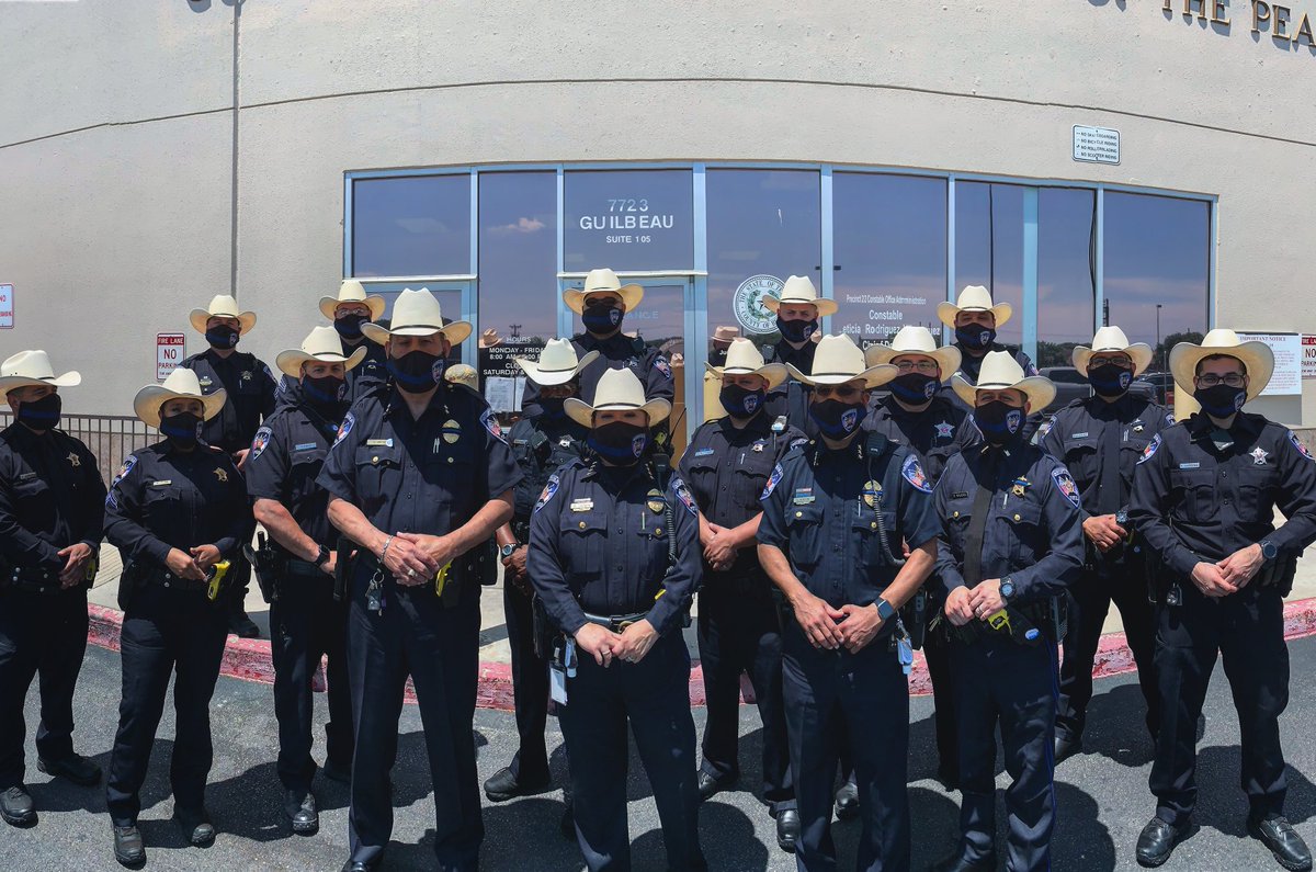 precinct2bc's tweet photo. C.O.P | Constables On Patrol 👮‍♂️👮First picture with our new hats 🤠and masks. https://t.co/u68DkPP5LS