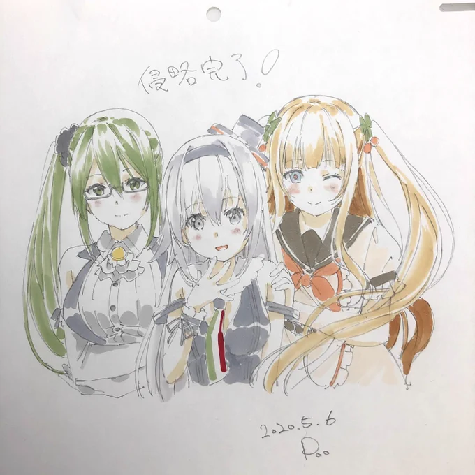 すごい充実したGW でしたw
祭りの後感がすごい

#アイドル部の侵略 
 #すずあーと    #ちぇり絵  #ピノの自由帳 