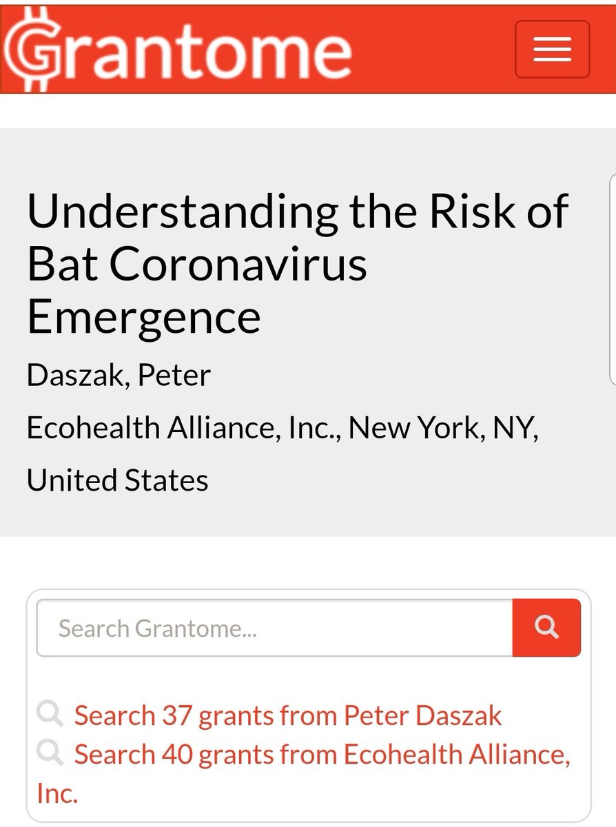 Just a little bit of research shows they have been lied to by  #Daszak &  #EcoHealth . Hence the cancellation of the Funding and the Project.