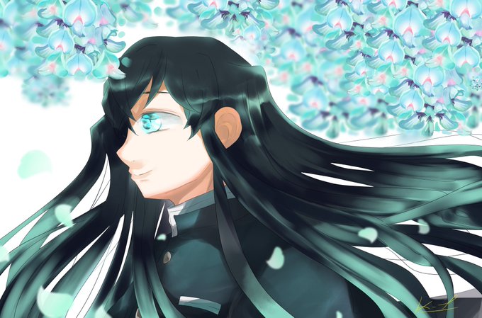 かなでさんがTwitterに投稿した時透無一郎(鬼滅の刃)のイラスト。