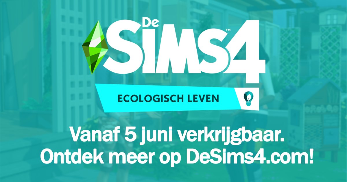 Eindelijk is het officieel: op 5 juni verschijnt De Sims 4 Ecologisch Leven voor PC, Mac, PlayStation 4 en Xbox One! Ontdek meer over het spel hier 👉 desims4.com/aankondiging-d…

Wat vinden jullie van dit spel? Deel dit bericht met je Sims vrienden! #sims #sims4
