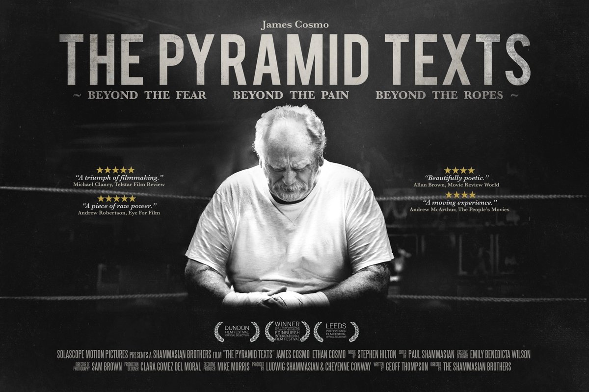 thepyramidtexts's tweet photo. Hi Craig, thought you'd like to know #ThePyramidTexts with James Cosmo is now available to watch for free here https://t.co/YxBPnxyK3h. Love to introduce this to the #boxing community so please feel free to share if you know anyone who might appreciate it. Thanks! @boxannouncer https://t.co/0bl6Bnn8uo