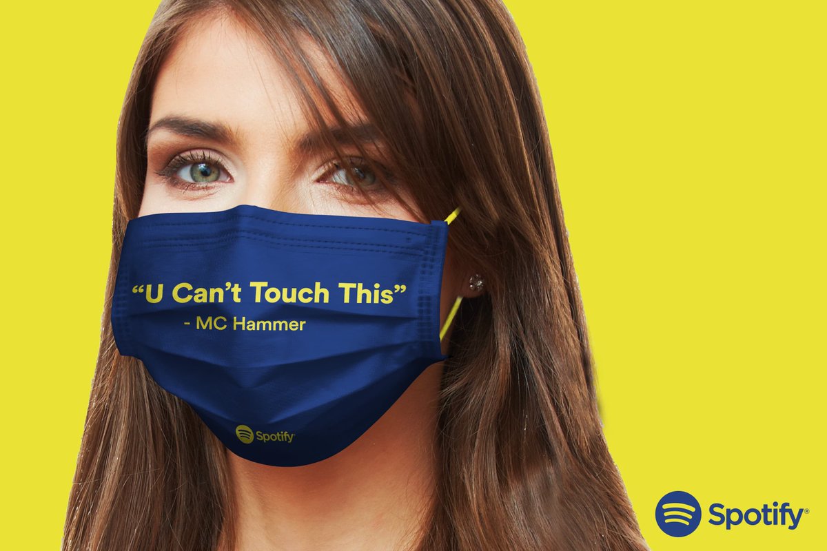 JouneydSidi's tweet photo. J’ai imaginé des masques brandés @Spotify qui mettent en avant certaines musiques. Chaque masque fait référence à un titre qui fait echo aux règles de distanciation sociale.
@NazaBomaye @koba7binks @MaesOfficiel @ninhosdt  @MCHammer https://t.co/Yo1ezdTmk1
