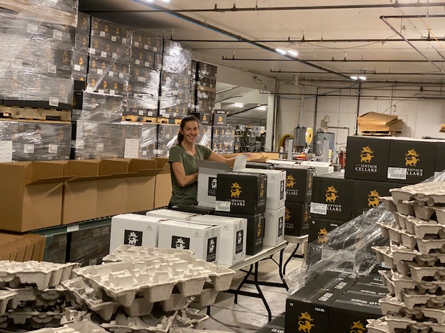 Emily our youngest is helping prepare our Spring Big Easy Club Packs!  I joke with her thats what 8 years (so far) of university will get you.   :) c