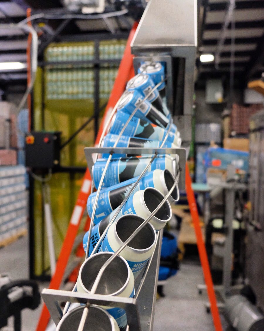 Fresh cans of Pilsner coming down the line. #PerfectDayCanningDay