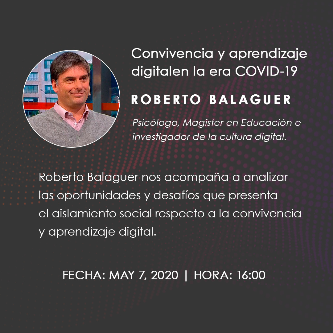 proyectar_learn's tweet photo. Mañana 7 de Mayo a las 16 horas sumate al webinar Convivencia y aprendizaje digital en la era #COVID19 que brindará @robertobalaguer . Inscribite aquí: https://t.co/VLvj79rldu https://t.co/xN3JJd6yN8
