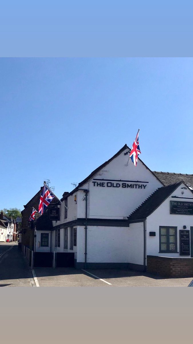 We’re flying the flag with pride 🇬🇧🎺 #VE #veeccy 
#eccleshallveday
#eccystreetparty75
#VEday75
#veday
#staysafe
#staysafestayhome
#staffordshire