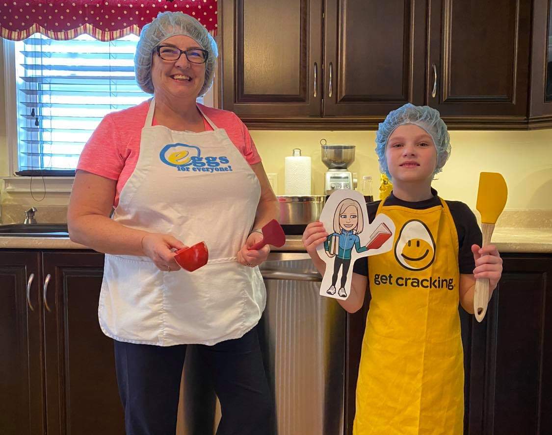 Janices89591228's tweet photo. I am so happy that 'Flat Mrs. Smith' gets to safely be a part of your bubble! Today, Joey got to include his Nana in his bubble. He called her to come over and do some baking with him. I bet your banana bread is delicious! #apartogether @AllHallowsE @nlesd https://t.co/0kf17lFYm9