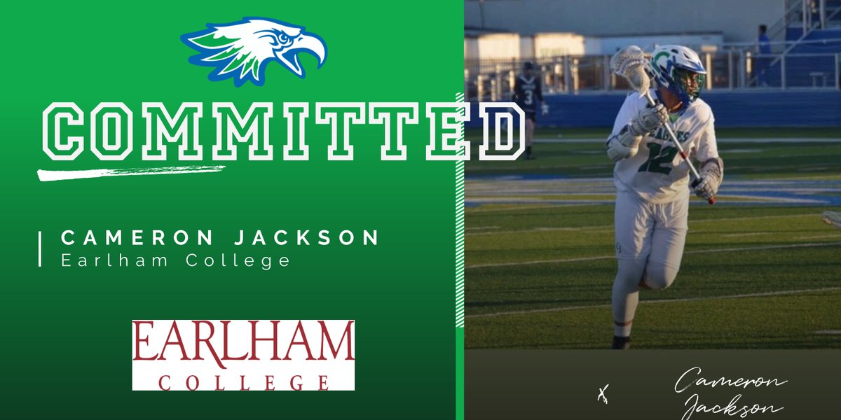 CJEaglesSports's tweet photo. Virtual Signing Day: Cameron Jackson has committed to play Lacrosse at Earlham College. Cameron is a 4 yr letter winner in lacrosse, was also named Team Captain. He is also a member of the men's basketball team. #SigningDay @cjeagles @CJEaglesMensLAX @CJEaglesMBB @gclcoedsports https://t.co/YhroxWOfil
