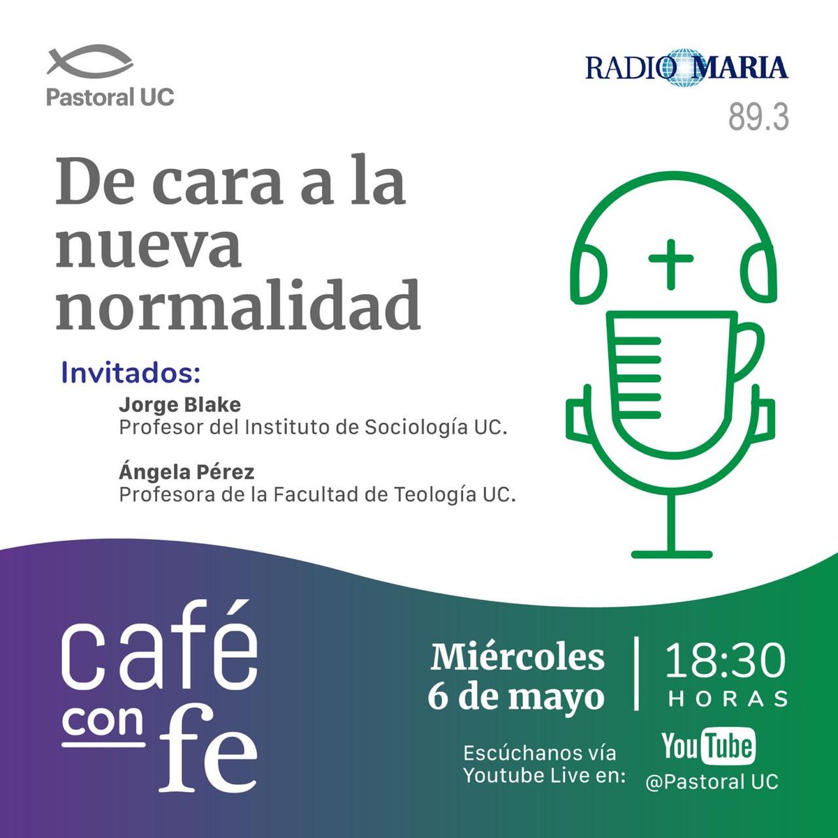 TeologiaUC's tweet photo. Hoy no te pierdas a la académica de #TeologiaUC, Ángela Pérez, en #CafeConFe de @radiomariachile y @pastoraluc https://t.co/q19z2lmpKu