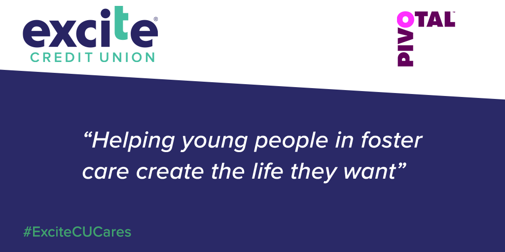 Excite_CU's tweet photo. May is #NationalFosterCareMonth. We are proud to donate $5000 to @ThisIsPivotal for their Emergency Assistance Fund to provide education and employment support to young people from foster care. Visit https://t.co/jSE6oTtjiN to learn more.
#ExciteCUcares #NeverAlone #creditunions https://t.co/Tkn1m8wEsM