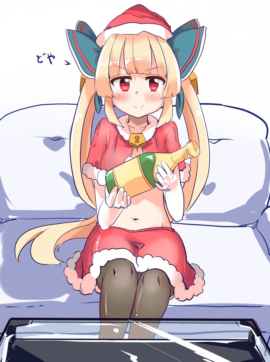 実装年のクリスマスに描いたフィーユちゃん(2017/12/24) 
