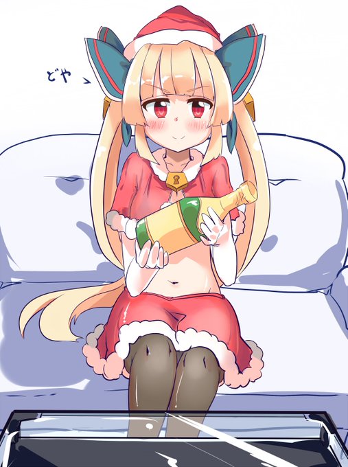 実装年のクリスマスに描いたフィーユちゃん(2017/12/24) 
