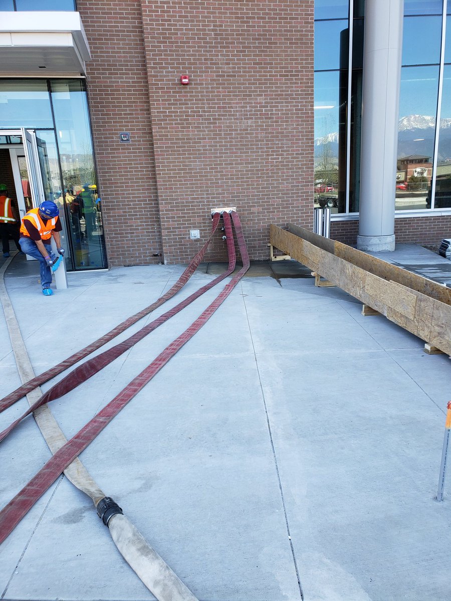 UCCSEHS's tweet photo. Acceptance test of the standpipe system at Hybl Sports Performance Center with assistance from #CSFD9 #WSFP #UCCS https://t.co/ixAsvCX6Yi
