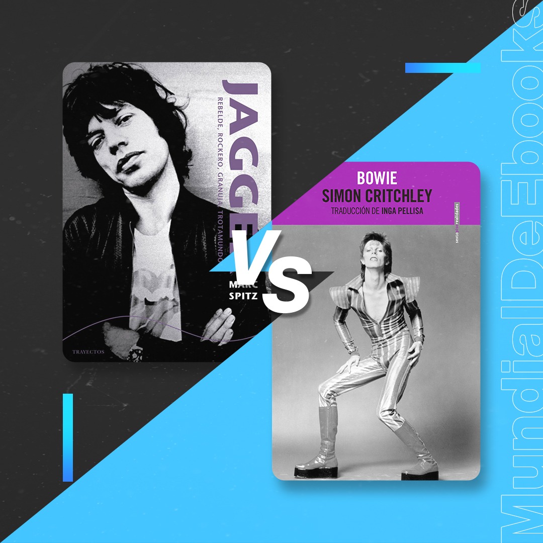 Grupo 6 NO-FICCIÓN del #MundialDeEbooks: Bowie - Simon Critchley bit.ly/2WdQiP7 vs. Jagger - Marc Spitz bit.ly/35AsiIU