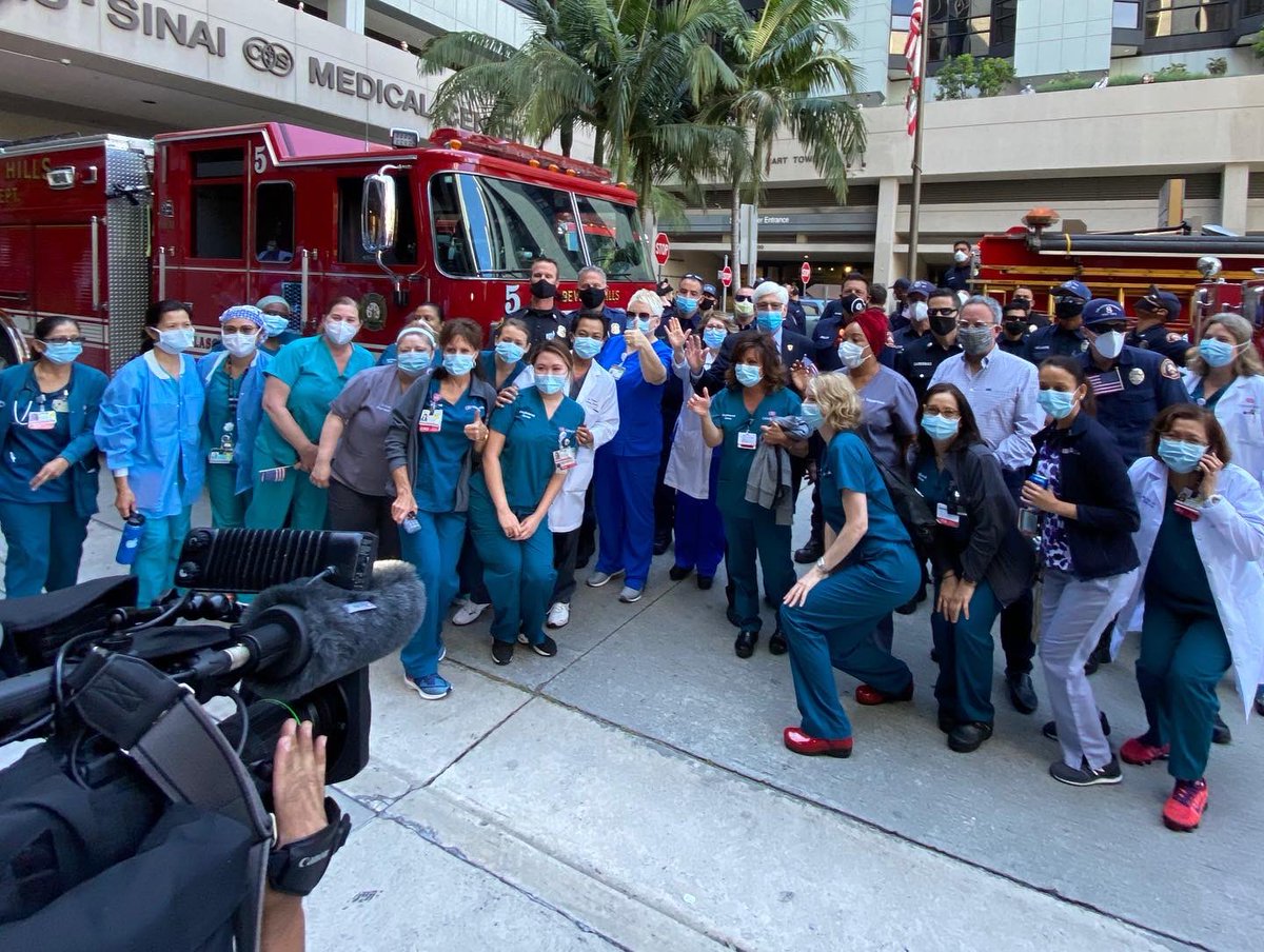 Kicking off National Nurses Week today as our police and fire first responders show tremendous support for our nurses, the men and women who also work tirelessly on the front lines to keep our community healthy, safe and cared for.