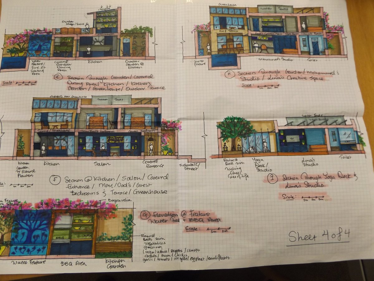 One of our ladies has drawn this architects design of the home she aspires to build on release. Incredible detail, all to scale, 4 sheets worth. Hopes, dreams and ambitions, just like everyone else, and seeing a future beyond her current situation. So positive 👍😁