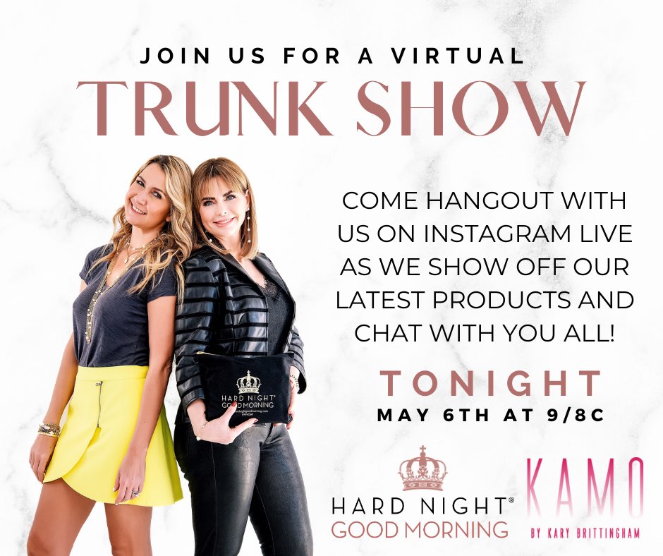 hngmskincare's tweet photo. Please join @dandrasimmons and @karybrittingham for a virtual trunk show via D’Andra’s Instagram at 9/8c 😘❤️🌟 See y’all tonight! XO 
#RHOD #HNGM #UltimateLiving #VirtualTrunkShow #KamoByKary #SkinCare #Jewelry #BossBabes  #BravoTV #SupportSmallBusinesses https://t.co/l3N2D7SgrR