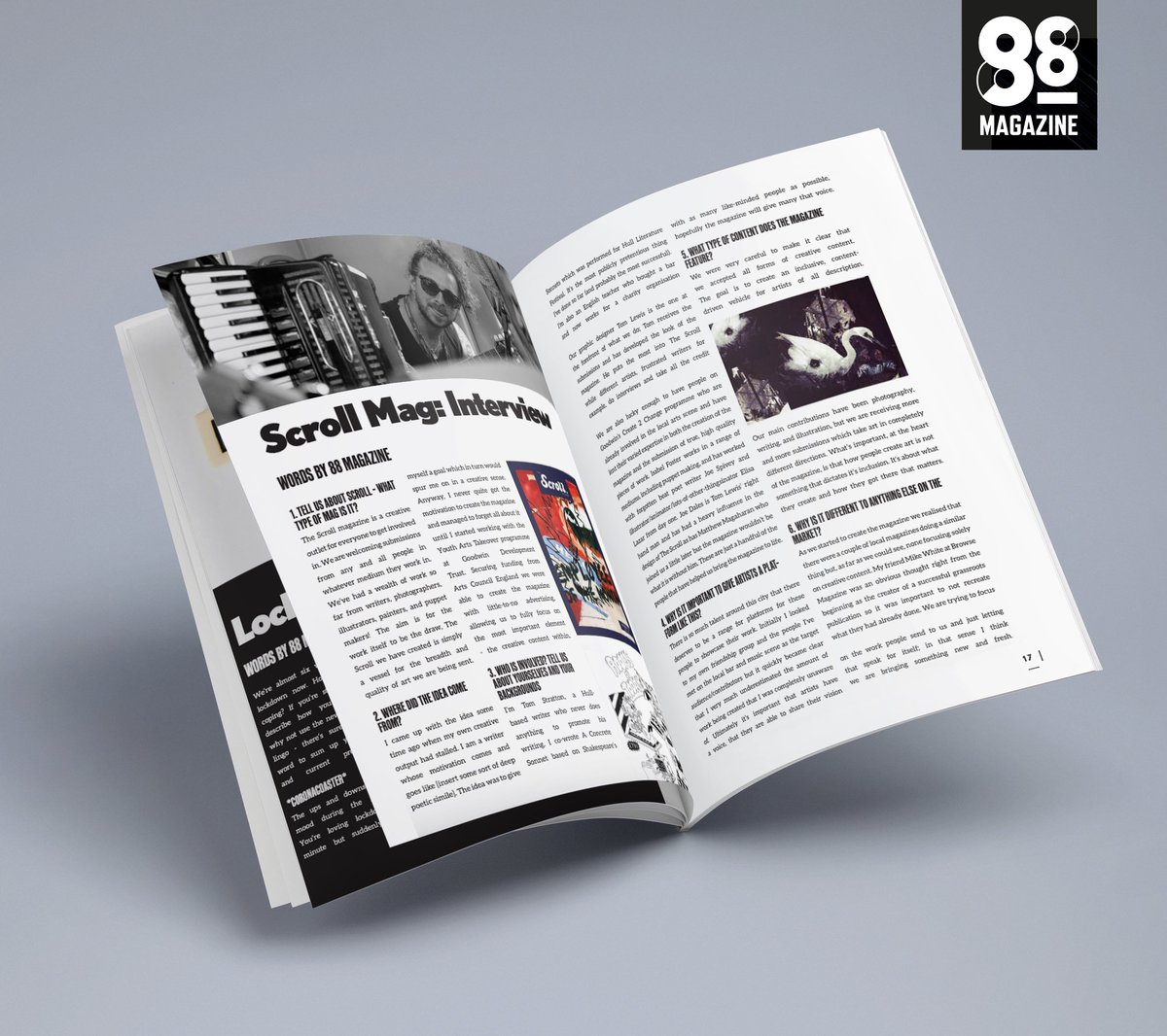 88_mag1's tweet photo. We caught up with the team at The Scroll Magazine Hull, to talk all things creative and what makes their new magazine platforms so unique!

Check out the full interview in our second issue: https://t.co/2vqTUqdUvA

#88magazine #onlinemagazine #drunkanimal #secondissue #Hull https://t.co/QLfVbuaQwh