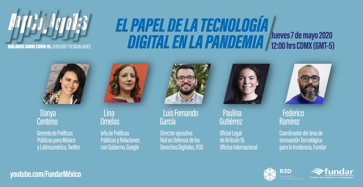 FundarMexico's tweet photo. ¿Infodemia en México? 🧐 Reunimos a expertxs en tecnología y derechos digitales en un live que no te puedes perder 🤓. 

Acompáñanos este 7 de mayo a las 12h para escuchar las reflexiones de @Google, @Twitter, @r3dmx y @article19org 💬.

¡Únete! 👉 https://t.co/vflwDTjNpv https://t.co/NQrKSIbbat