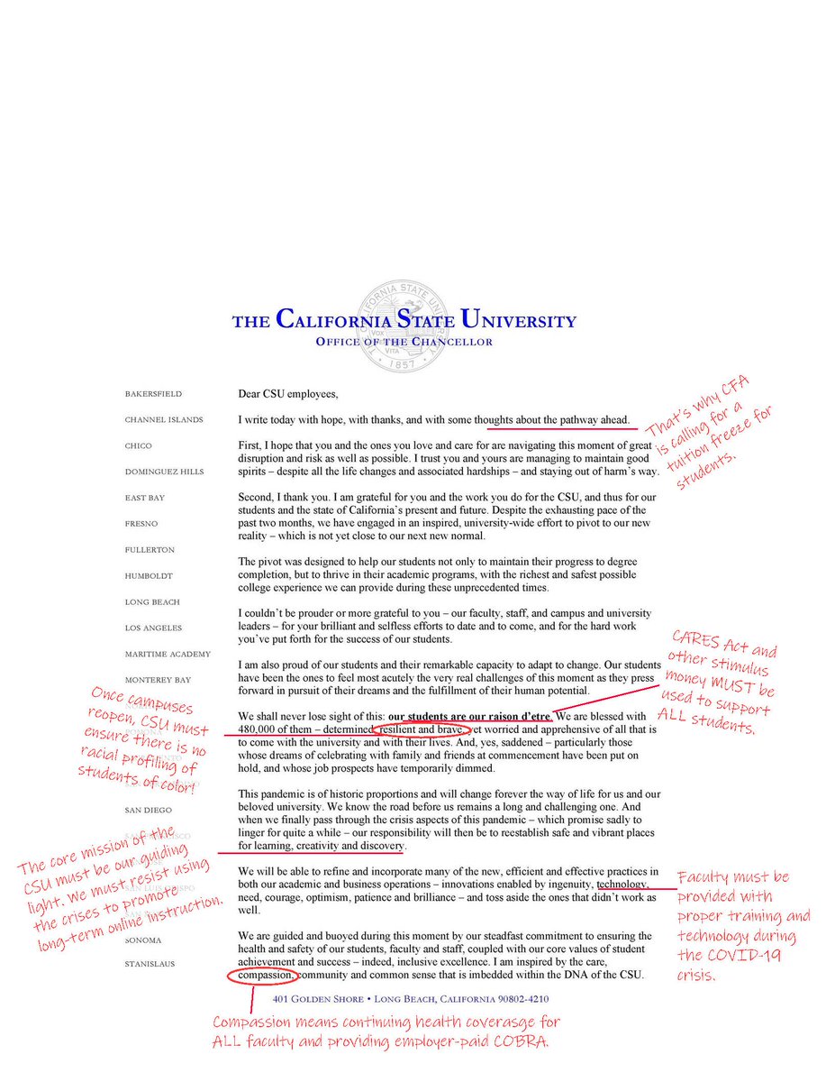 California Faculty Association tweet media