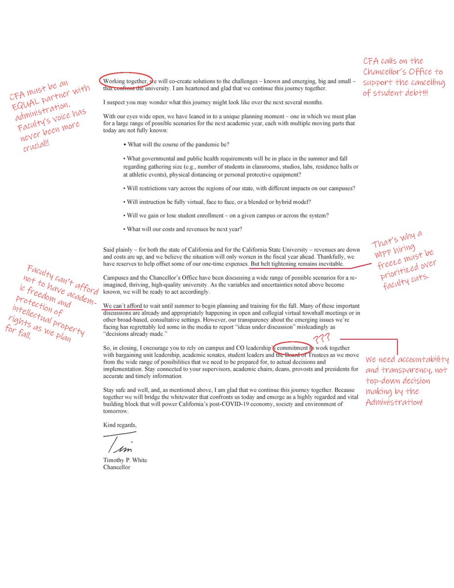 California Faculty Association tweet media