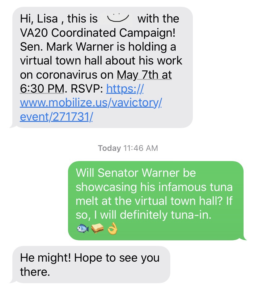 lisaboggsphoto's tweet image. I don't often engage in politics, but when I do... @MarkWarner #markwarner #tunamelt #likeaboggs