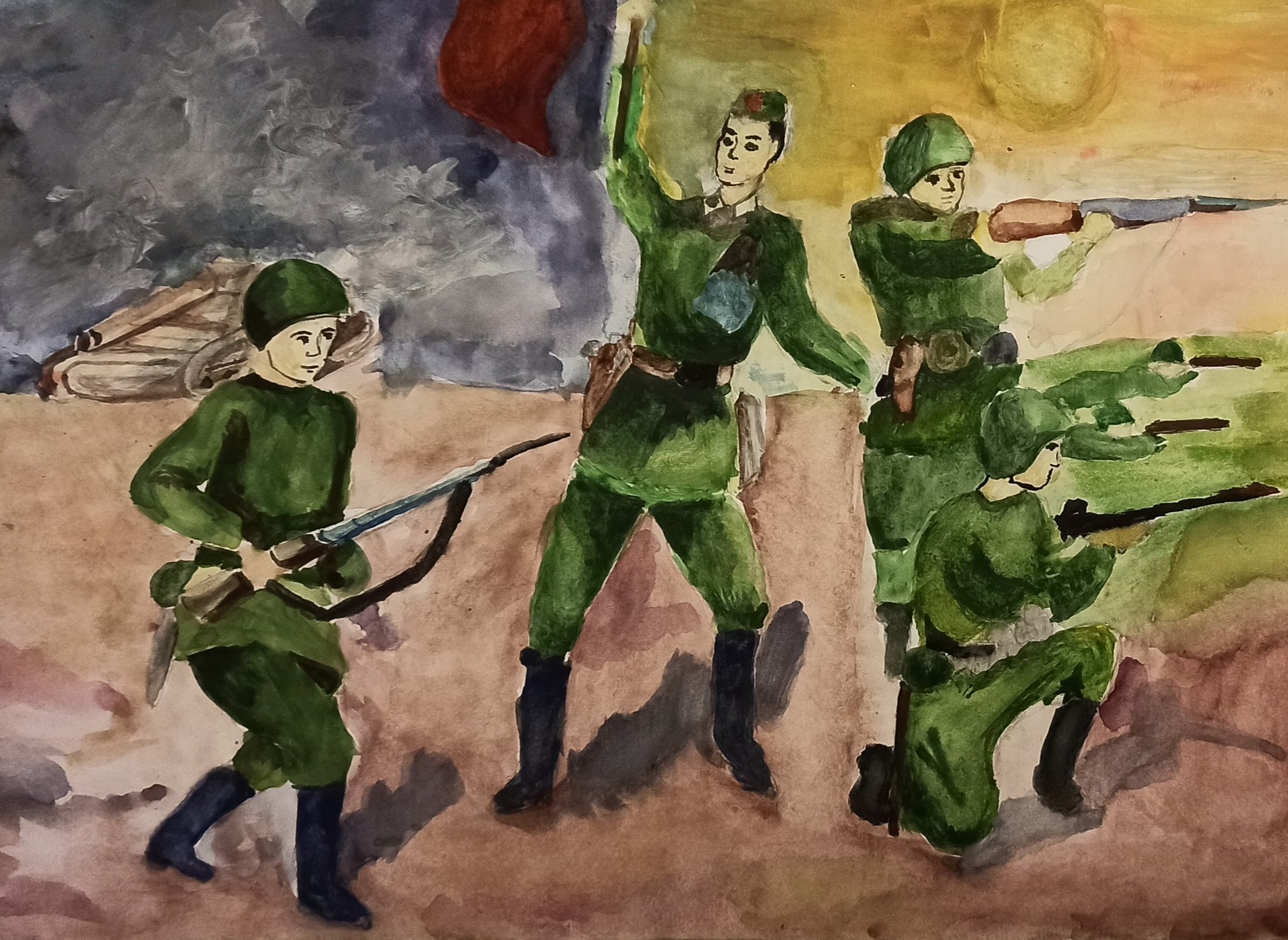 Рисунок в честь войны