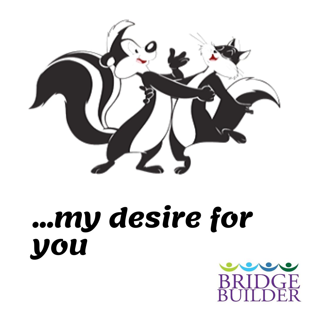 BridgeBuilderMM's tweet photo. “You may call me streetcar because of my desire for you.”  Pepe was never at a loss for words.  He always had a compliment in mind and was not afraid to use it.  If you think something nice about your spouse, say it.  If you’ve said it before, say it again. https://t.co/tYKbriq61d