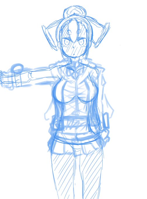 ライダー少女考え中。この時点だとどのライダーがモチーフになってるかさっぱりだなぁ 