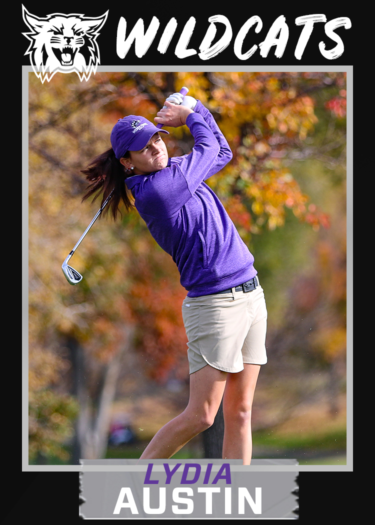 WSUWildcatMGolf's tweet photo. GOLFER TRADING CARDS: Today we pay tribute to our graduating senior from the women’s golf team @lydiaaustin222 #PurpleReign #WeAreWeber https://t.co/fGGzqGKNcP