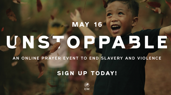 JosephLPaschal's tweet image. Do you think ending violence &amp;amp; slavery in our lifetime is impossible? Through prayer it's unstoppable. #IJMUnstoppable
On Saturday, May 16, join me Sat 5/16 at @IJM’s prayer event online as we pray in pursuit of justice for the vulnerable. Register now! ijm.org/unstoppable-pr…