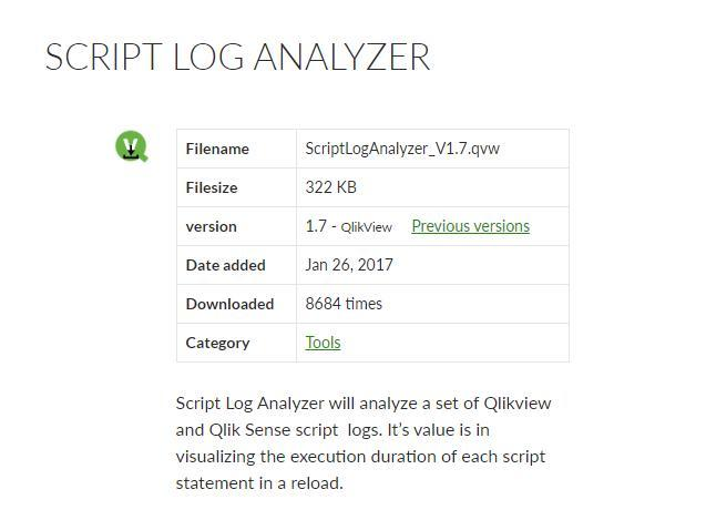GogalexLLC's tweet photo. Optimizing #QlikView #App?
#Script #Log #Analyzer is a great tool to start with. It scans through log files and highlights parts of the script that takes longest time to reload.
Link for this free tool - https://t.co/GHzqSz5Soi
#qlikview #qllik #qliktips #qlikdevs #bi https://t.co/vlKBBbUzxQ