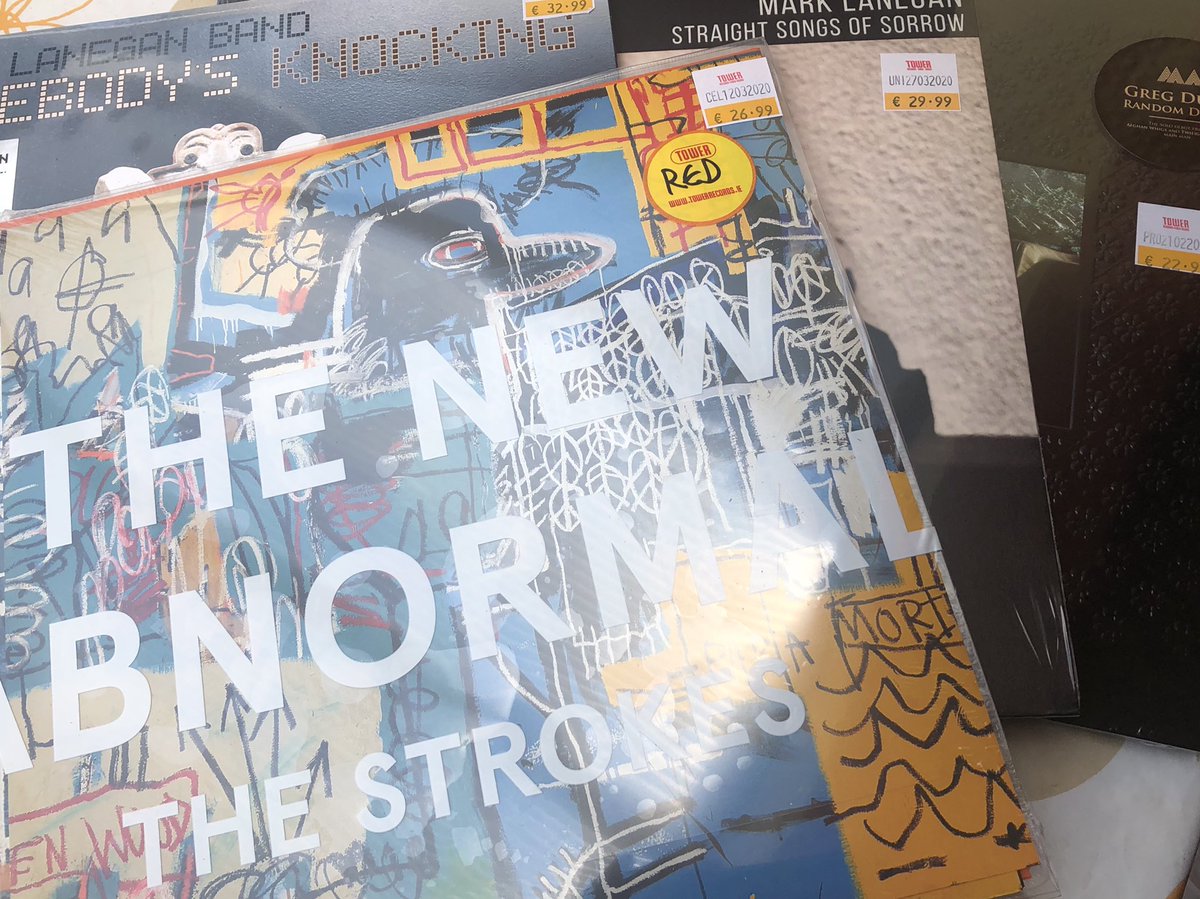 DonalOConnell's tweet photo. Big thank you to @TowerDublin - next day delivery on these gems from @MrGregDulli @marklanegan @thestrokes #supportyourlocalrecordshops https://t.co/3Xrz5IYwMJ