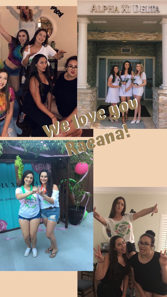 Our sister Raeana is going alum this semester!🦋 We’ll miss you 💙