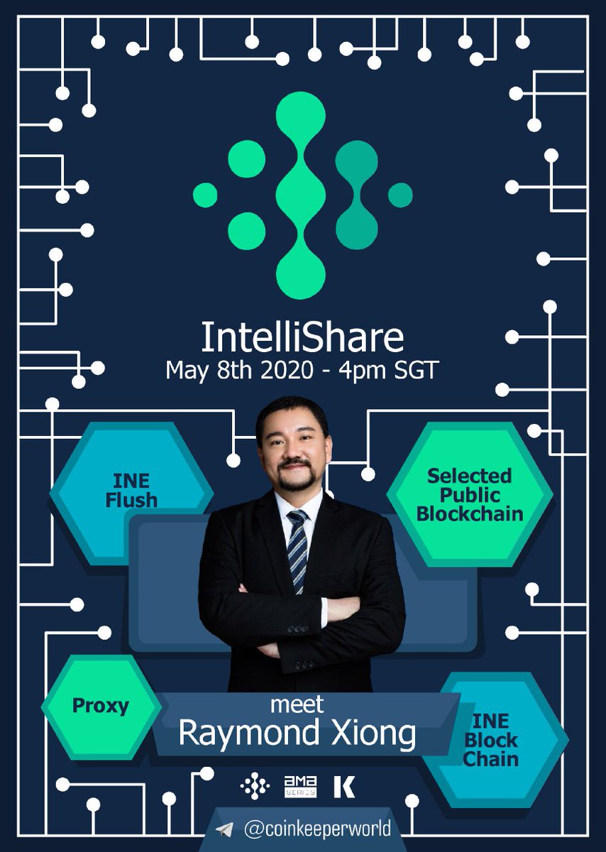 CoinKeeperAMA's tweet photo. CoinKeeper AMAseries #AMA12 with the founder of IntelliShare Raymond Xiong!

     📌To Participate🎙📌
▫️Join AMAseries Group &amp; Channel ( https://t.co/21KbNvNUJm)
▫️Join IntelliShare Group &amp; Channel (https://t.co/kDiu2EXNAW)

❓ Drop Your Questions in AMAseries With #AskINE https://t.co/XrxwVhsE1f