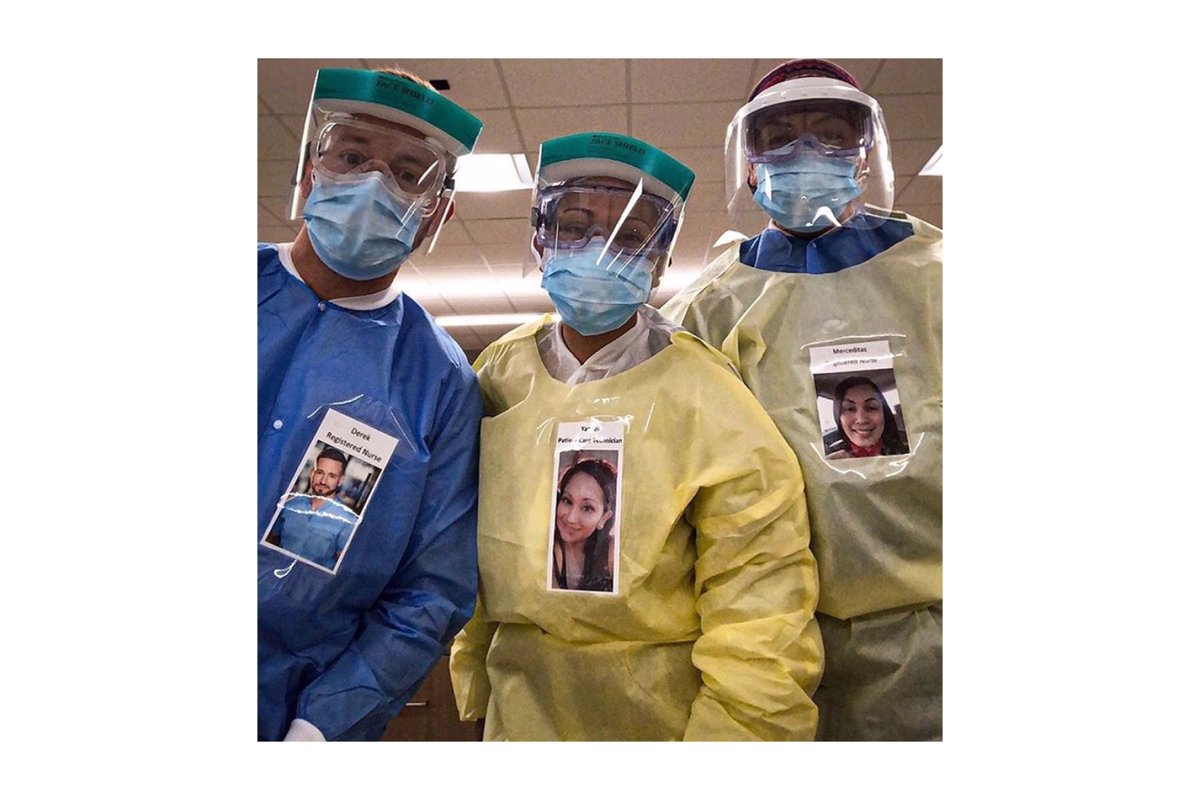 Ethnicora's tweet photo. #Repost @enews 
Inspired by @captain_wolf82, these healthcare workers are sharing their smiles and bringing ease to their patients during this stressful time. ♥️#NationalNursesDay
.
.
#gratitude #thankyouhealthcareworkers #smile #ethnicora #whitetruffles #5678mediagroup https://t.co/pzjcH11twA