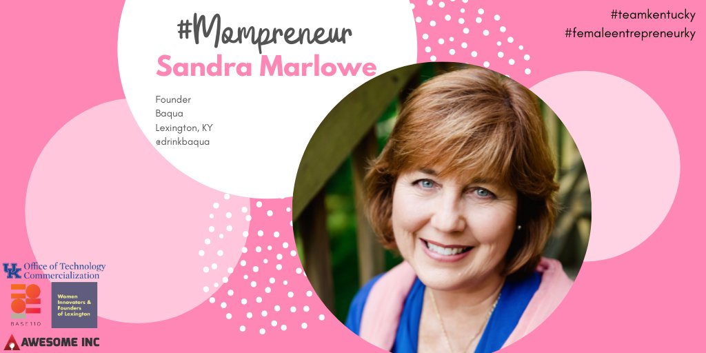 uky_innovate's tweet photo. In honor of Mother’s Day, entrepreneur support organizations across KY have come together to celebrate #Mompreneurs in our communities. We proudly recognize the dual role women play as mothers &amp; business owners. Sandra Marlowe of @drinkbaqua #teamkentucky #femaleentrepreneursky https://t.co/ZieTUEu5n2