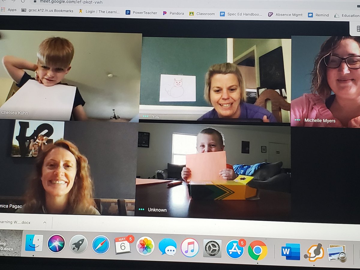 Such a good time in our Google hangout today! Mrs. Addington joined us and sang a song and we drew pictures together.❤ Liam was sad when it was over.  #gcscpride #jbsrocks