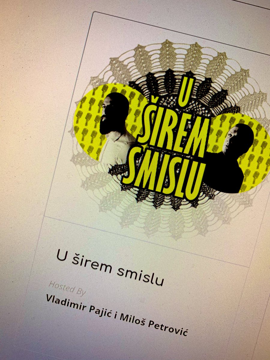 usiremsmislu's tweet photo. Naš podkast od sada i na @podcast_rs https://t.co/OwnThpVhLB